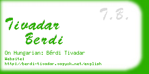 tivadar berdi business card