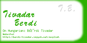 tivadar berdi business card